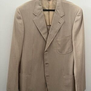 Brioni Tan Striped Sport Coat